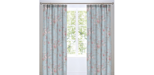 Saskia - Duck Egg Pencil Pleat Curtains