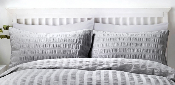 Seersucker - Grey Bedding