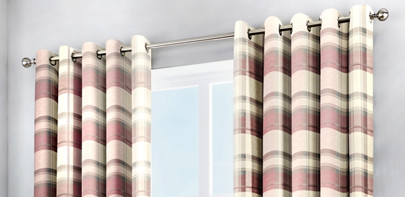 Balmoral Check - Blush Curtains