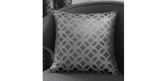 Oriental Squares - Charcoal Cushion Cover