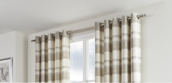 Balmoral Check - Natural Curtains