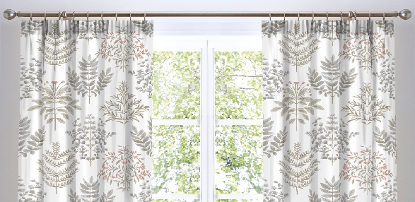 Emily - Natural Pencil Pleat Curtains