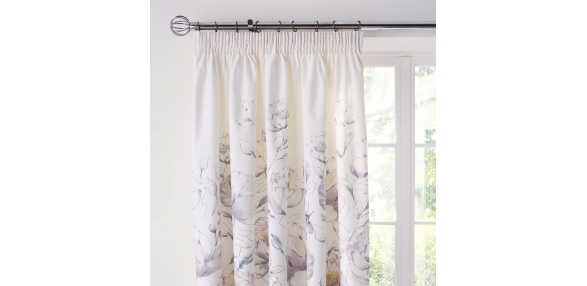 Peony - Amethyst Pencil Pleat Curtains