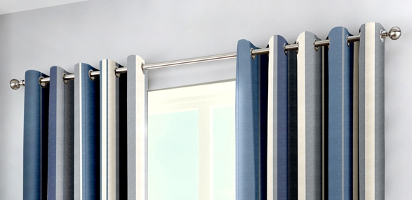 Whitworth Stripe - Blue Curtains
