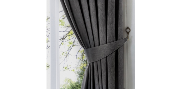 Dijon - Charcoal Curtain Tiebacks