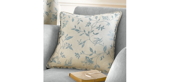 Bird Trail -  Duck Egg Filled Cushion