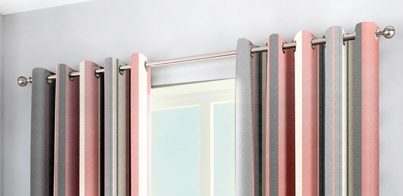 Whitworth Stripe - Blush Curtains