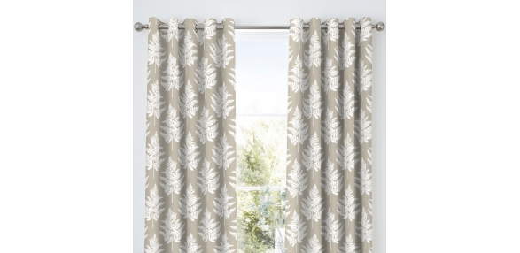 Fern - Natural Eyelet Curtains