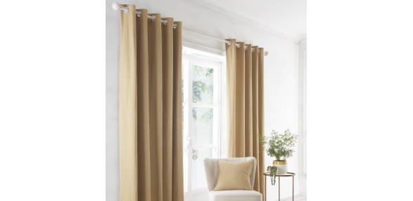 Indiana - Yellow Eyelet Curtains