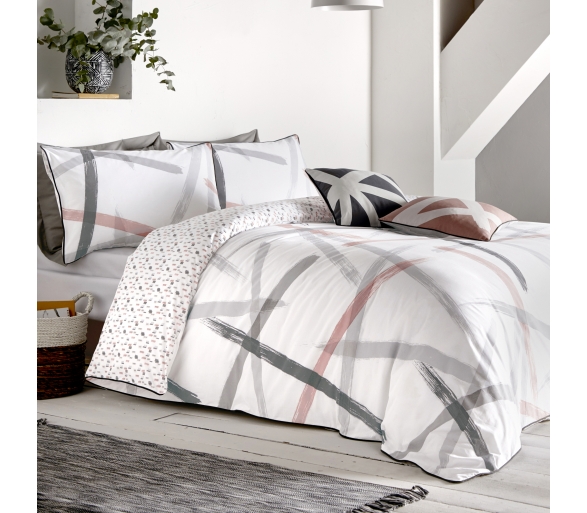Leda - Grey & Blush Bedding