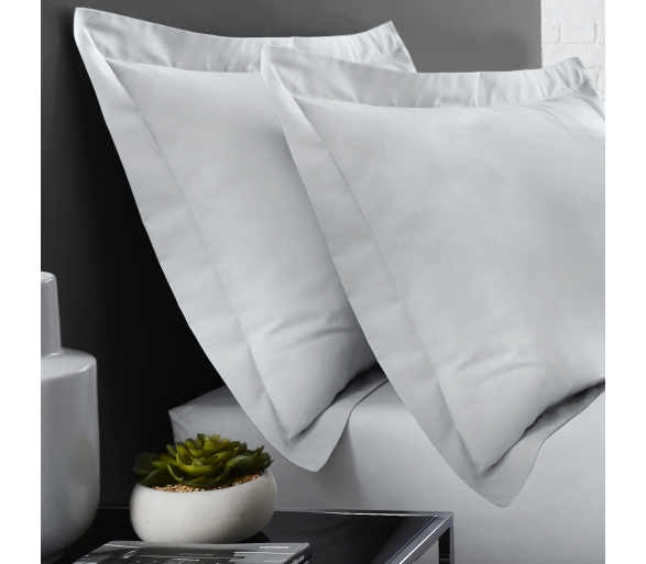 Silver - Oxford Pillowcase (Twin Pack)