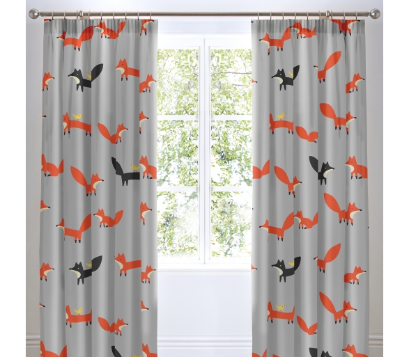 Mister Fox - Pair of Pencil Pleat Curtains
