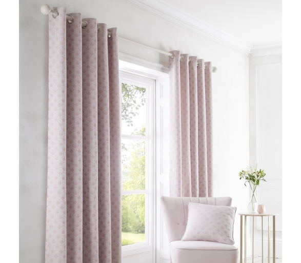 Tiffany - Blush Eyelet Curtains