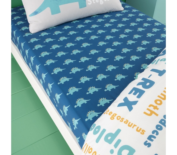 D Is For Dino - Fitted Bed Sheets (Twin Pack)