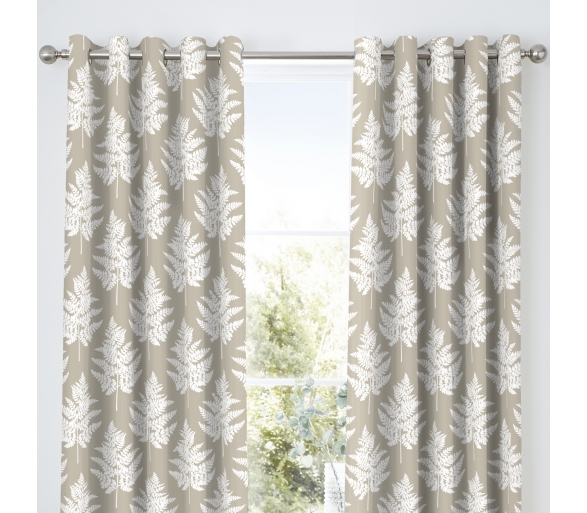 Fern - Natural Eyelet Curtains