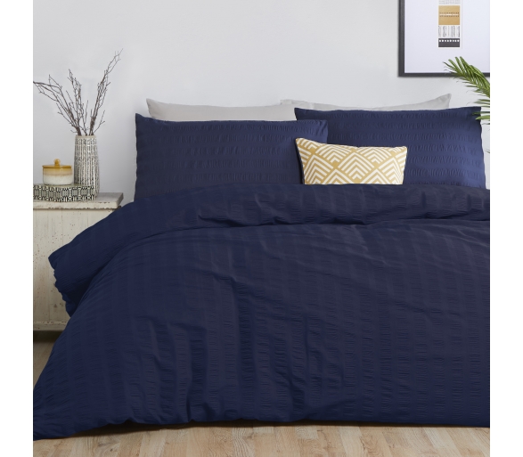 Seersucker - Navy Bedding