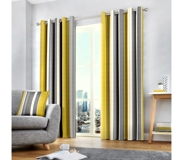 Whitworth Stripe - Ochre Curtains