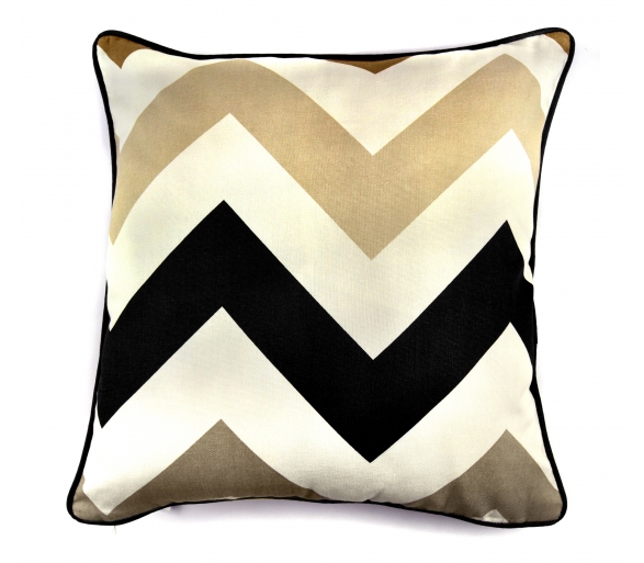 Chevron Tan Cushion Cover