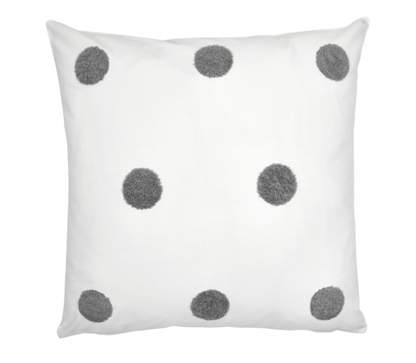 Dot Garden White / Slate - Filled Cushion