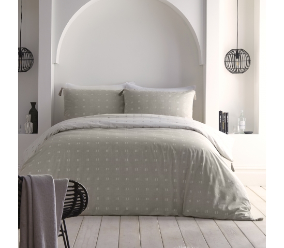 Double Tick - Linen