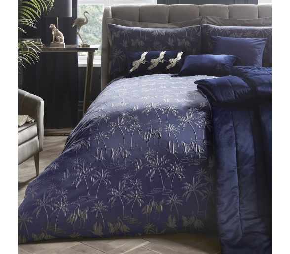 Qing Navy Duvet Cover Set