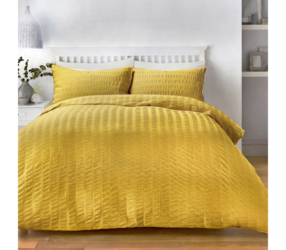 Seersucker - Ochre Bedding
