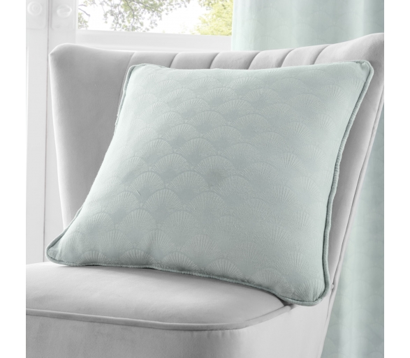 Nouveau Fan Duck Egg - 43x43cm Filled Cushion