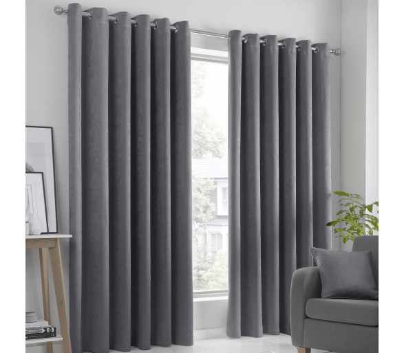 Strata - Charcoal Dimout Curtains