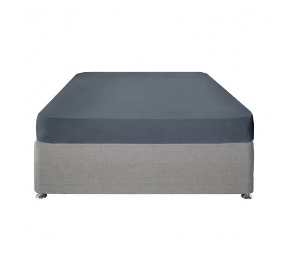 Serene Plain Dye Denim 32cm Fitted Sheet J Rosenthal & Son