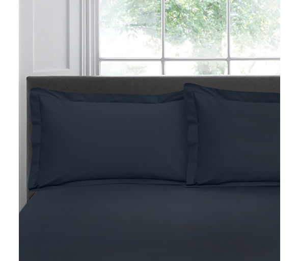 100% Cotton Pair of Oxford Pillowcases - Navy