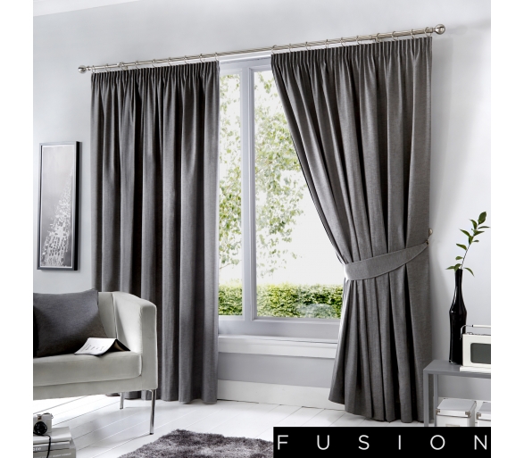 Dijon - Charcoal Blackout Curtains