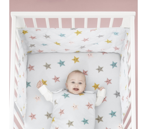 Happy Stars - Cot Bumper