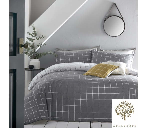 Harvard Check - Grey Bedding