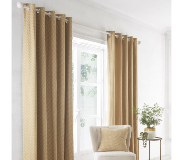 Indiana - Yellow Eyelet Curtains