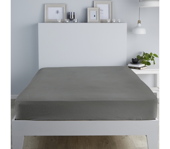 Brushed Fitted Sheets - Charcoal