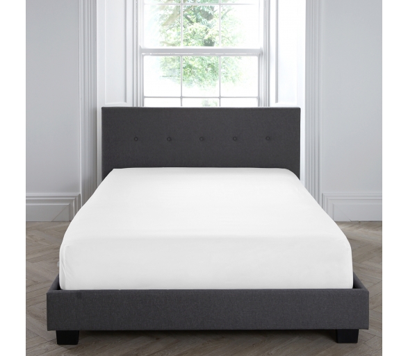 100% Cotton 400TC 38cm Deep Fitted Sheet - White