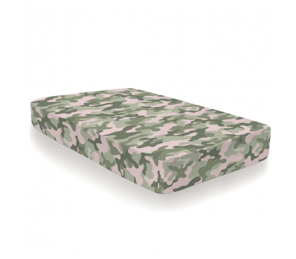Camouflage - Pink Fitted Sheet