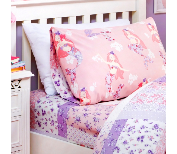Mermaid Pink Fitted Sheet