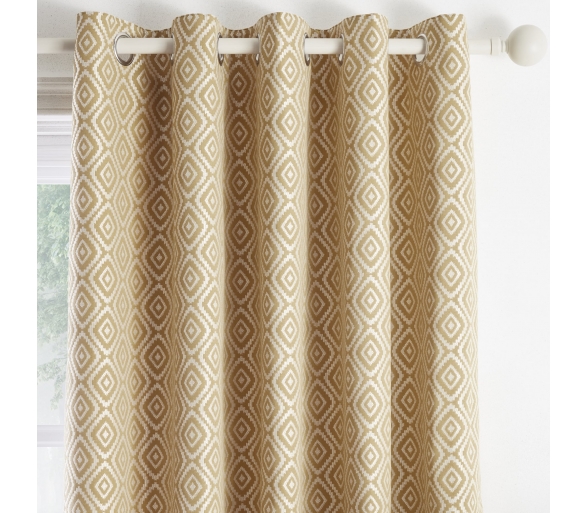 Asha - Ochre Eyelet Curtains