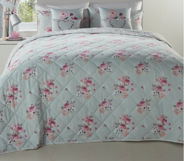 Penelope Duck Egg Bedspread