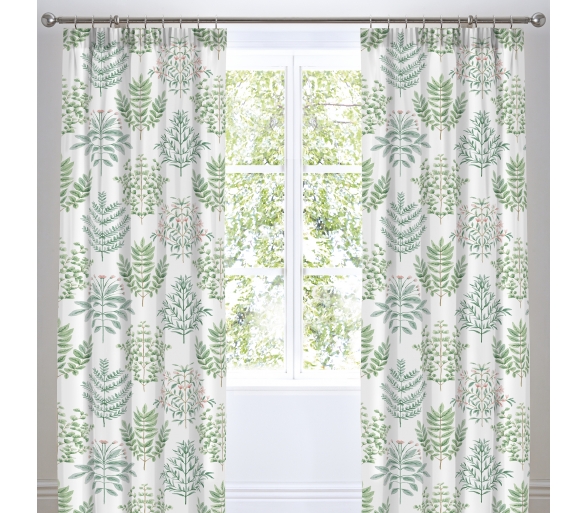 Emily - Green Pencil Pleat Curtains