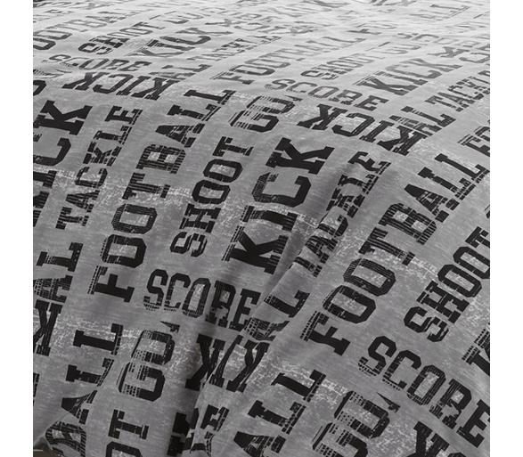 Football Grey Fitted Sheet