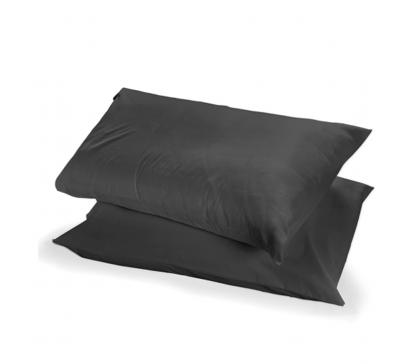 100% Cotton Pair of Housewife Pillowcases - Charcoal