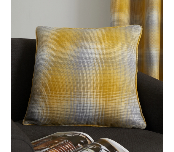 Lincoln Check - Ochre Cushion Cover