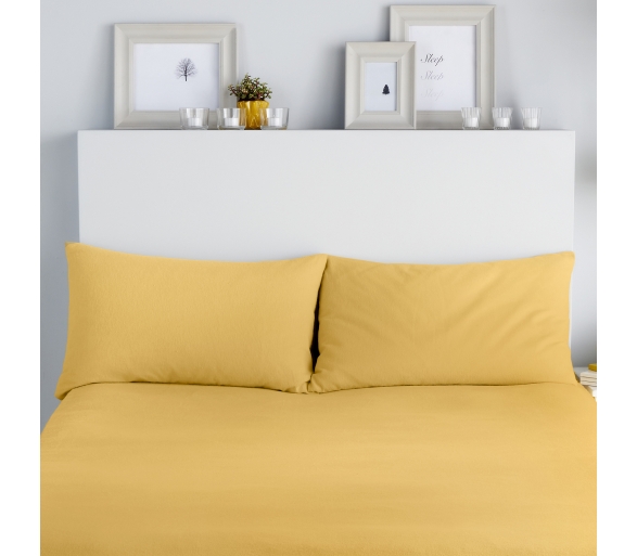Brushed Ochre Pillowcases