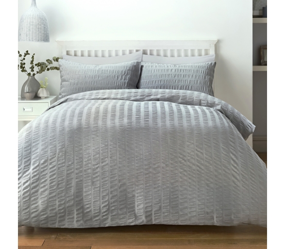 Seersucker - Grey Bedding