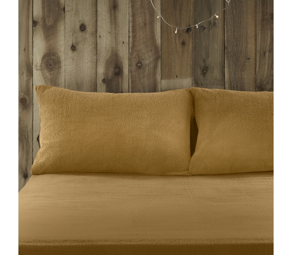 Teddy Fleece Ochre Pillowcases