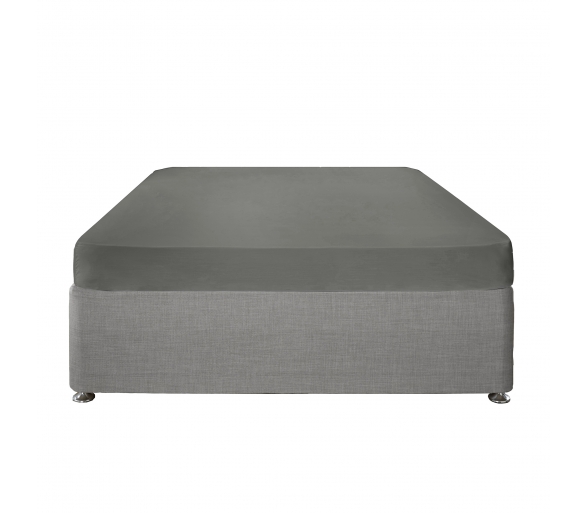 Charcoal - 25cm Fitted Sheet