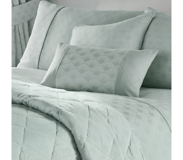 Nouveau Fan Duck Egg - 30x50cm Filled Cushion