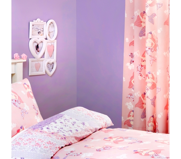 Mermaid Pink Lined Pencil Pleat Curtains